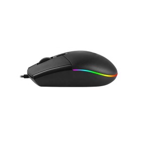 Professional smooth black wired mouse