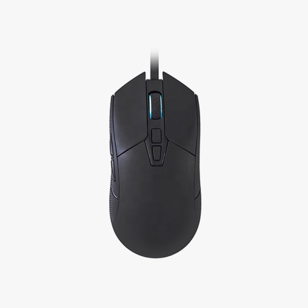 High-end black ergonomic wired mouse