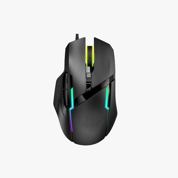 Stylish RGB backlit wired mouse with thumb rest