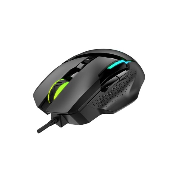 Stylish RGB backlit wired mouse with thumb rest