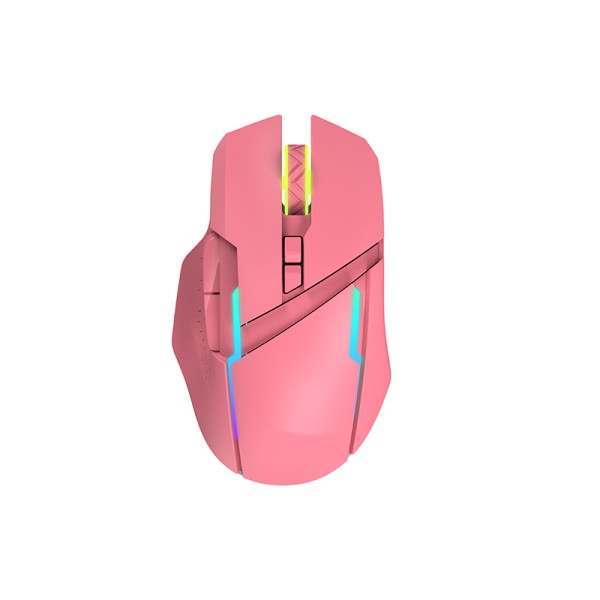 Stylish RGB backlit wired mouse with thumb rest