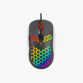 Hollowed-out design RGB backlit wired silent mouse