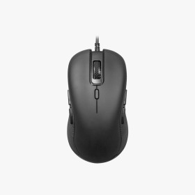 Plug-and-play black wired silent mouse