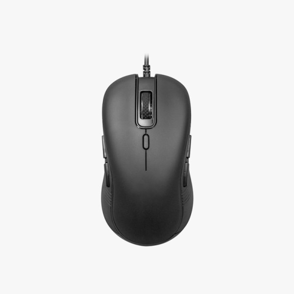 Plug-and-play black wired silent mouse