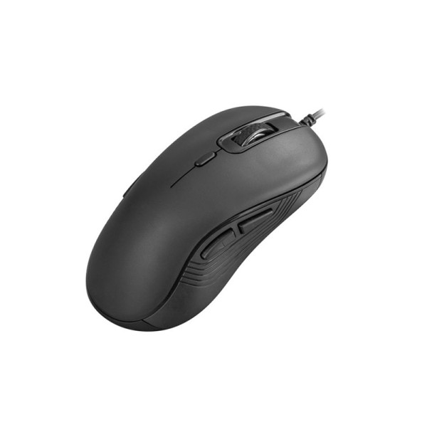 Plug-and-play black wired silent mouse