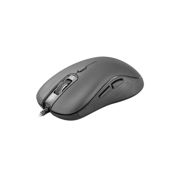 Plug-and-play black wired silent mouse