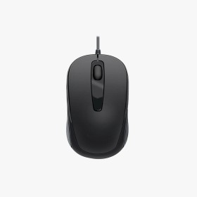 High-quality compact black wired mouse