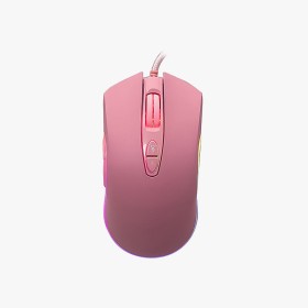 Pink comfortable design wired mouse