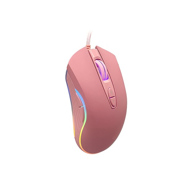 Pink comfortable design wired mouse Pink comfortable design wired mouse