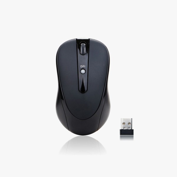 Black mini silent optical wireless mouse