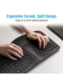 Ergonomic wireless keyboard and mouse set