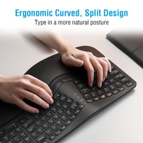 Ergonomic wireless keyboard and mouse set