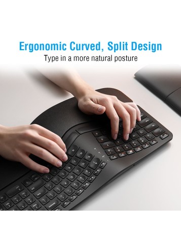Ergonomic wireless keyboard and mouse set