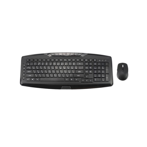 Black waterproof wireless keyboard and mouse set