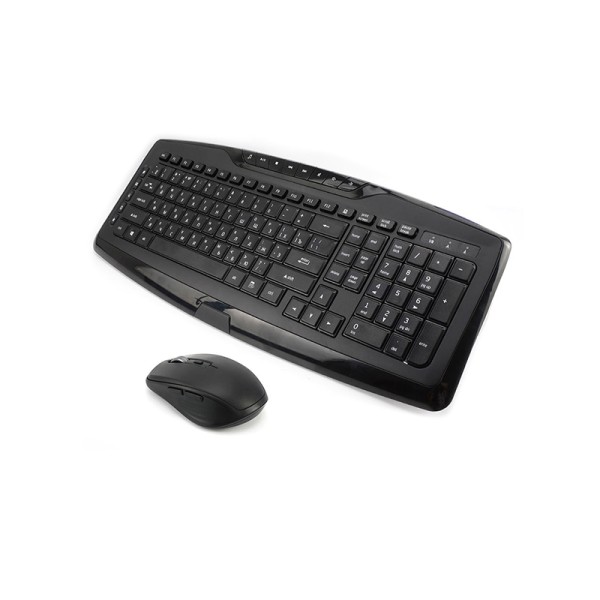 Black waterproof wireless keyboard and mouse set