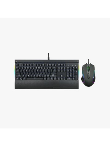 Color backlit ergonomic keyboard and mouse set