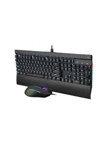 Color backlit ergonomic keyboard and mouse set