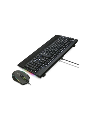 Color backlit ergonomic keyboard and mouse set