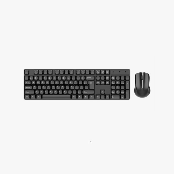 Home use black wireless keyboard and mouse set