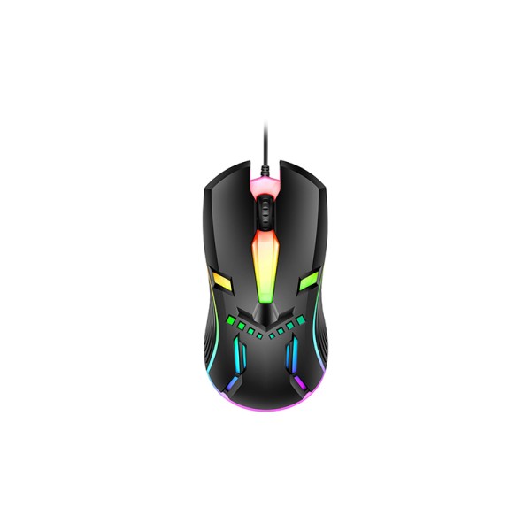 Mechanical-style wireless keyboard and mouse set