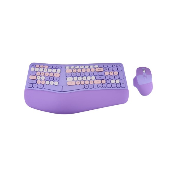 Comfortable ergonomic wireless keyboard and mouse set