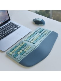 Comfortable ergonomic wireless keyboard and mouse set