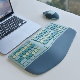 Comfortable ergonomic wireless keyboard and mouse set
