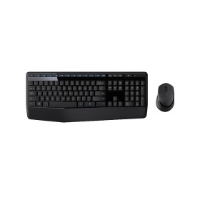 Black comfortable wireless keyboard and mouse set