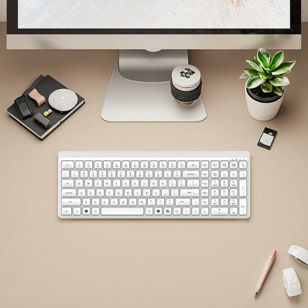 Ultra-quiet wireless office keyboard and mouse set