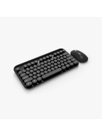 Retro mini wireless keyboard and mouse set
