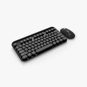 Retro mini wireless keyboard and mouse set