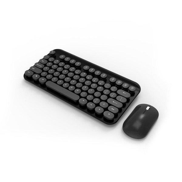 Retro mini wireless keyboard and mouse set