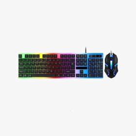 7-Color Illuminated USB Wired Keyboard & Mouse Set