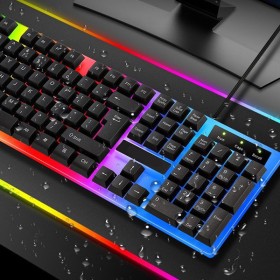 7-Color Illuminated USB Wired Keyboard & Mouse Set
