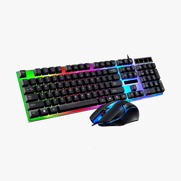 7-Color Illuminated USB Wired Keyboard & Mouse Set
