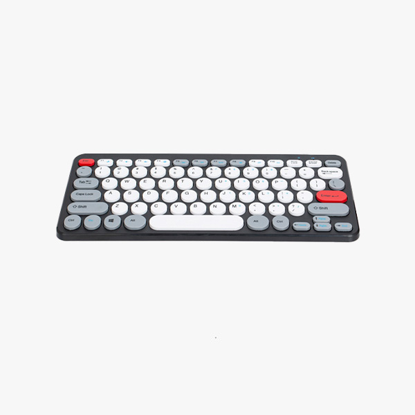 Silent Wireless Keyboard & Mouse Set with Round Keys and Macaron Colors