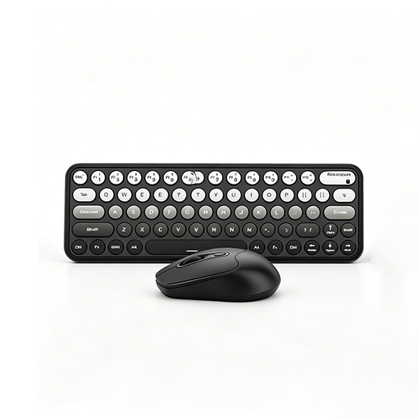 Retro Multi-Color UV Gradient Wireless Keyboard & Mouse Set