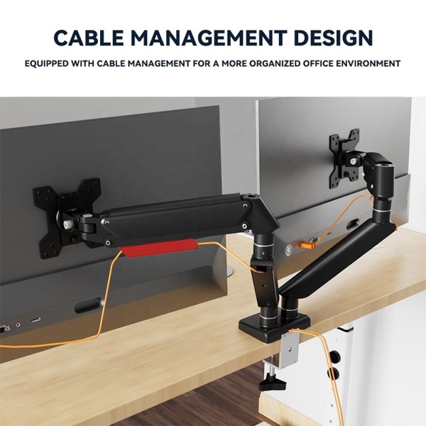 Innovative aluminum dual monitor mounting arm Innovative aluminum dual monitor mounting arm