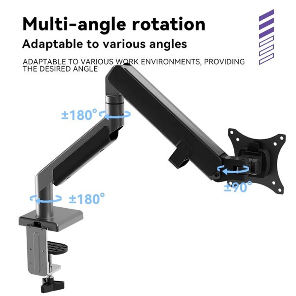 Gas spring single monitor mount arm Gas spring single monitor mount arm