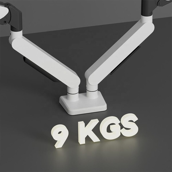 Height-adjustable dual monitor mounting arm Height-adjustable dual monitor mounting arm