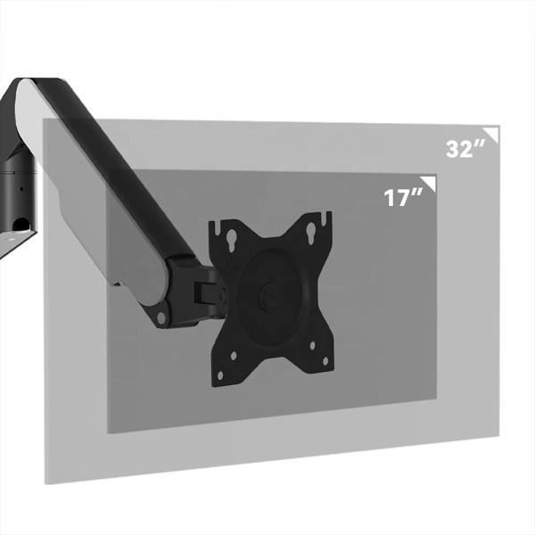 Black adjustable monitor stand arm Black adjustable monitor stand arm