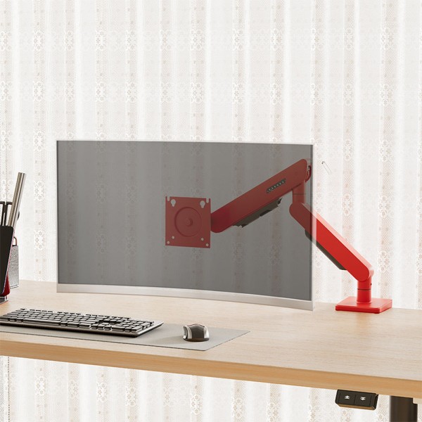Red mechanical spring monitor stand arm Red mechanical spring monitor stand arm
