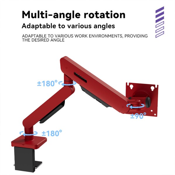 Red mechanical spring monitor stand arm Red mechanical spring monitor stand arm