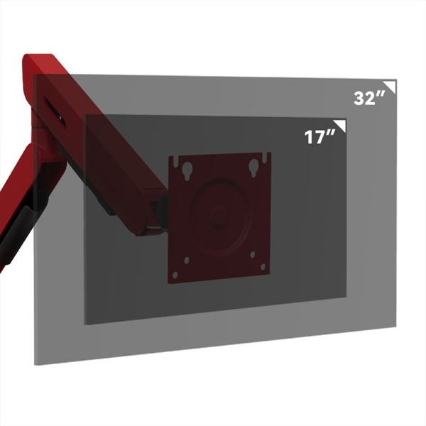 Red mechanical spring monitor stand arm Red mechanical spring monitor stand arm