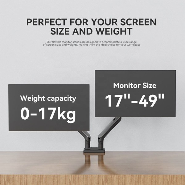 Easy-to-assemble dual monitor stand arm Easy-to-assemble dual monitor stand arm