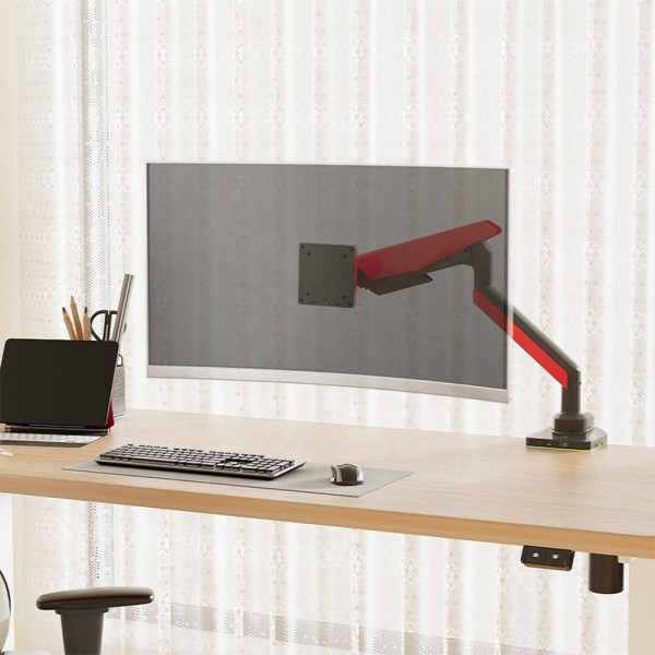 Single gas spring aluminum alloy monitor mount arm Single gas spring aluminum alloy monitor mount arm