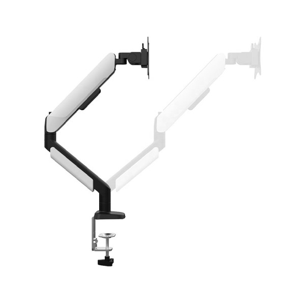Heavy-duty flexible gas spring monitor mounting arm