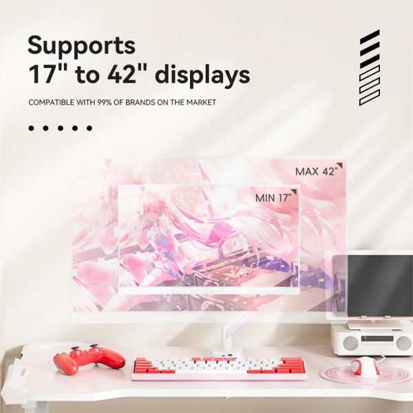 Metal adjustable monitor stand arm