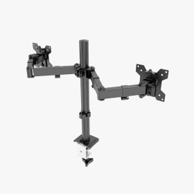 Flexible rotating dual monitor stand arm