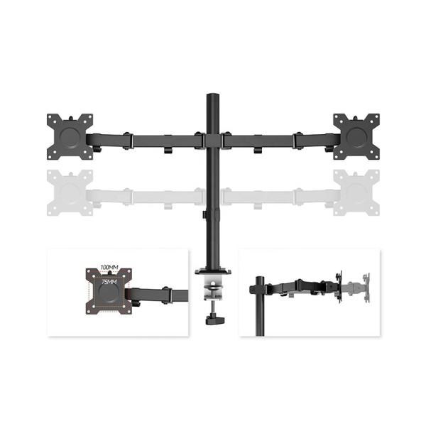 Flexible rotating dual monitor stand arm Flexible rotating dual monitor stand arm